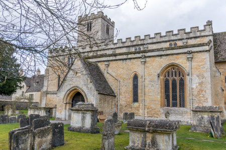 St Mary`s Church, Bibury, Gloucestershireの写真素材