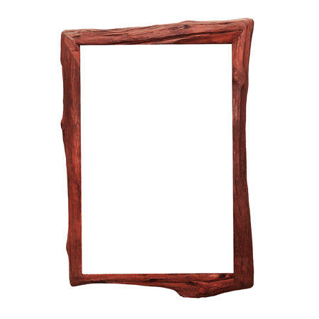 old wooden frame for place picture isolatedの写真素材