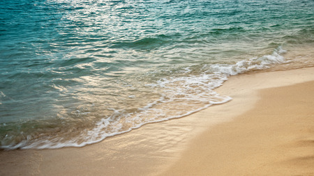 Sea water wave sand beach pure copy spaceの写真素材