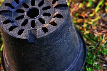 Black flowerpotの写真素材