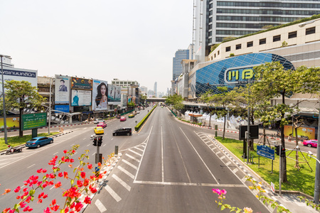 April 14, 2016: BANGKOK, THAILAND - Thailand MBK Center Shopping Mall at Pathum Wan Junction.のeditorial素材