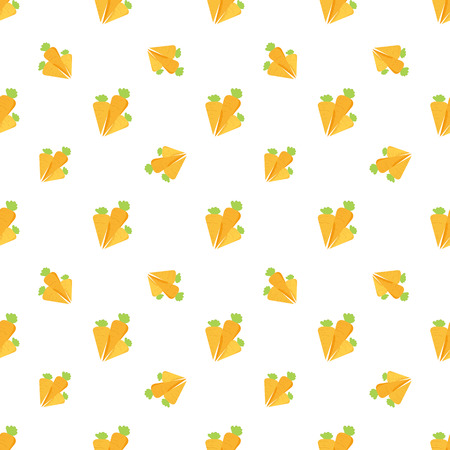 Carrot seamless pattern background - Vector