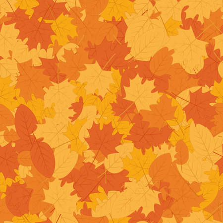 Autumn leaves seamless pattern background - Vectorのイラスト素材