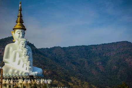 Buddha statue among natureの写真素材