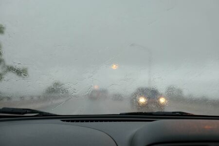 rain drop on back glass car
