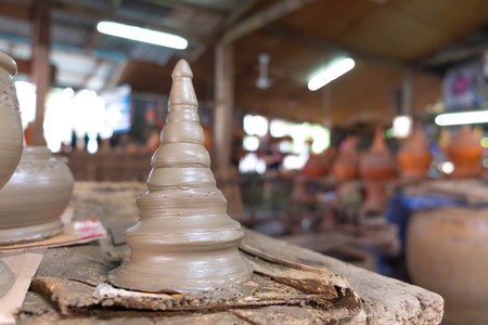 pottery lid not completeの写真素材