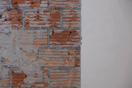 unfinished building wall backgroundの写真素材