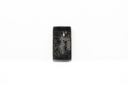 black phone sceen is brokenの写真素材