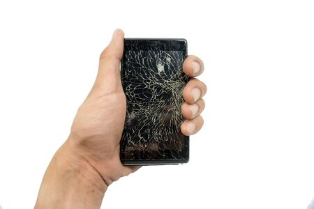 black phone sceen is brokenの写真素材