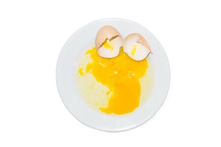 The yolk of chicken egg.の写真素材