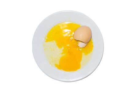 The yolk of chicken egg.の写真素材