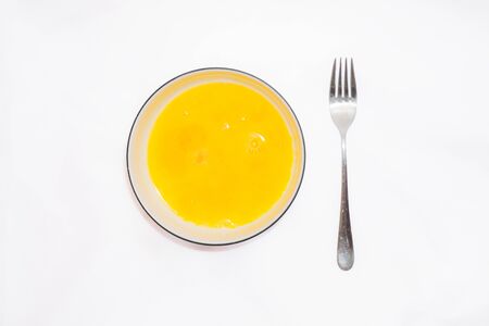 The yolk of chicken egg.の写真素材