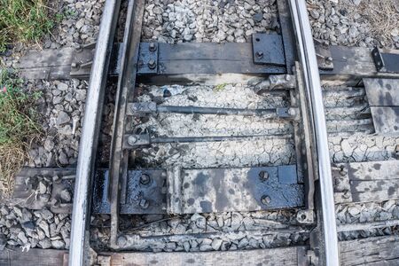 The old railway in thailand.の写真素材