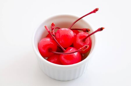 Of cherries in syrupの写真素材