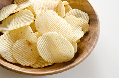 Thick cut potato chipsの写真素材