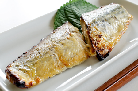 Grilled Spanish mackerelの写真素材