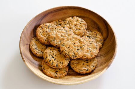 Sesame rice crackersの写真素材