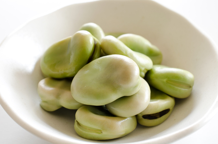 Boiled broad beansの写真素材