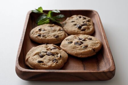 Chocolate chip cookiesの写真素材