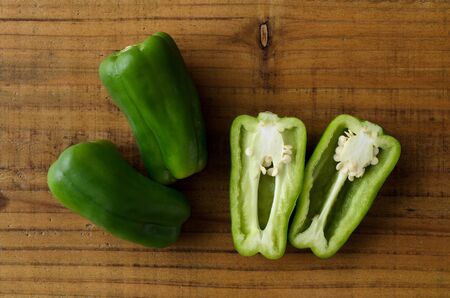 Green peppersの写真素材