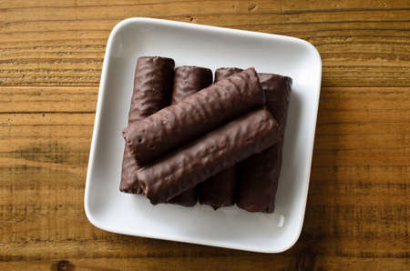 Chocolate puffの写真素材