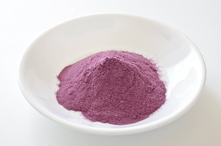 Purple sweet potato powderの写真素材