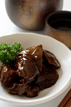 Chicken liver shigureniの写真素材