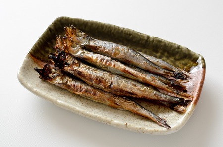 Grilled smeltの写真素材