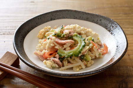Goya Chanpuru japanese foodの写真素材