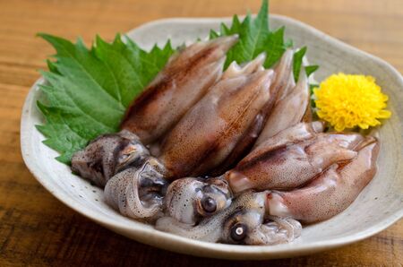 firefly squid sashimiの写真素材