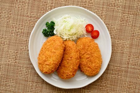 mashed potato croquetteの写真素材