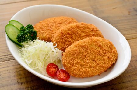mashed potato croquetteの写真素材