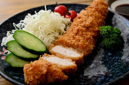 stick-shaped pork fillet cutletの写真素材