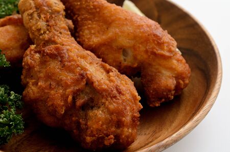 fried chicken drumstickの写真素材