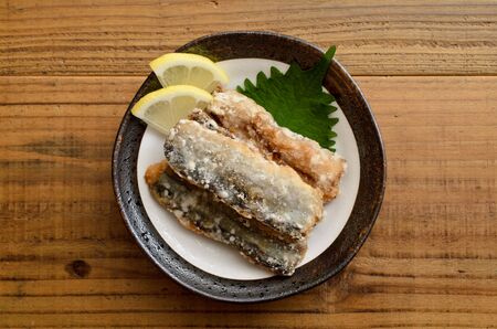 japanese deep-fried saury