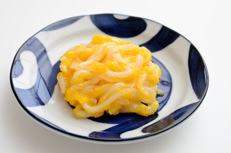 squid sashimi with herring roeの写真素材