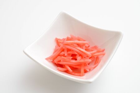 red pickled gingerの写真素材