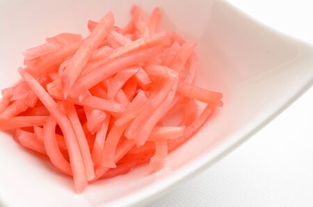 red pickled gingerの写真素材