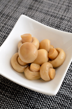 boiled whole mushroomsの写真素材