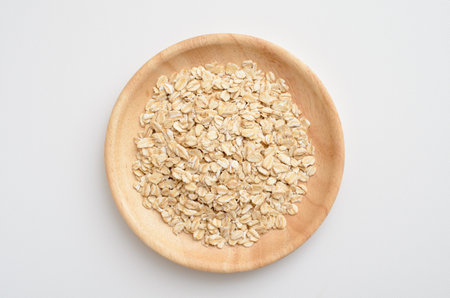 large flake oatmealの写真素材