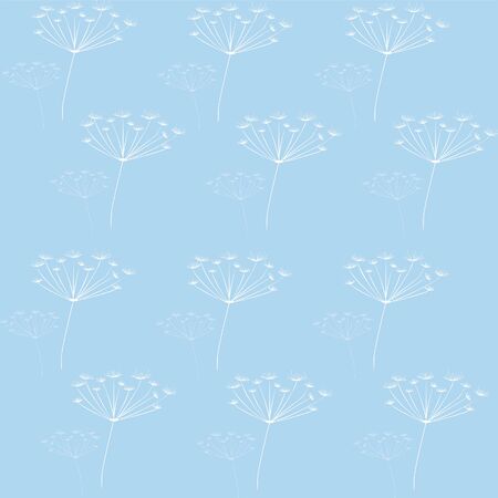 Botanical blue vector patternのイラスト素材