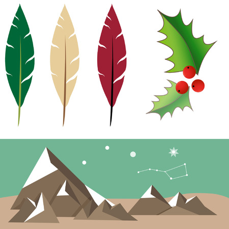 Nature vector objects and background with rocksのイラスト素材