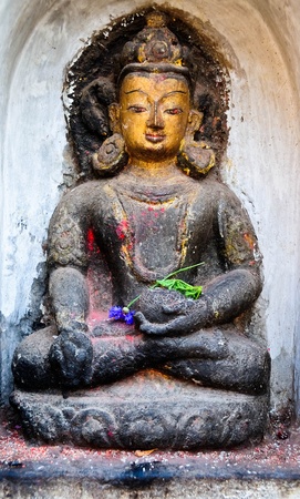 statue of buddha in Nepalの写真素材