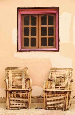 Bamboo chairの写真素材