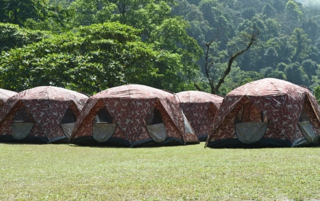 Group of Camping Tent の写真素材