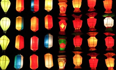 paper lamp, lanterns festivalの写真素材