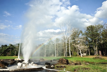 hot fountain in Chiangmai, Thailandの写真素材