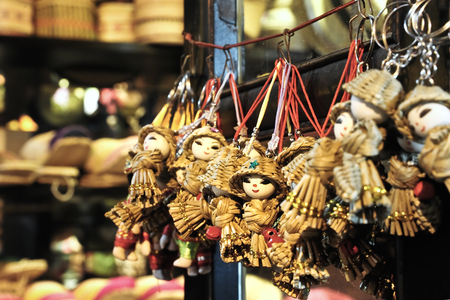 souvenir key holder dollの写真素材