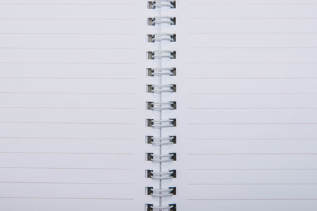 blank spiral notebook isolated on a White Background with clipping path