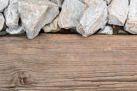 Texture of the wood and stone in the floorの写真素材